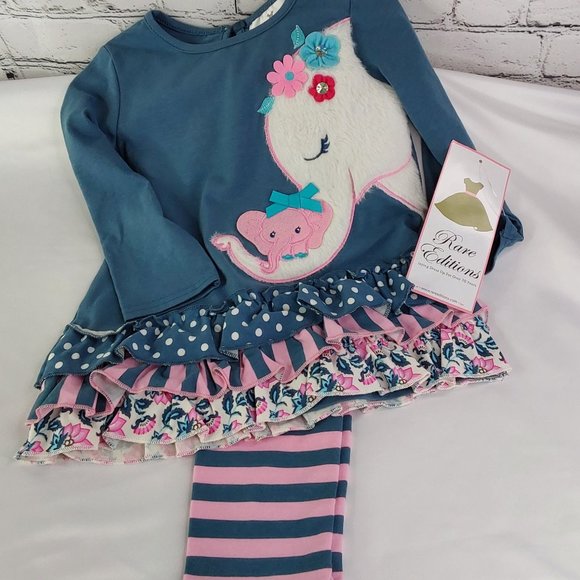 'RARE EDITIONS' TOP & PANTS ELEPHANT OUTFIT - Picture 3 of 16